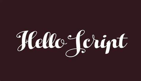 Hello Script font - Hello Script font download