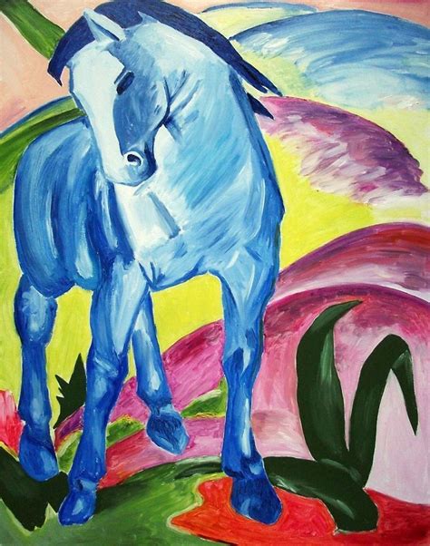 Blue Horse by Franz Marc | Художники, Картины, Популярное искусство