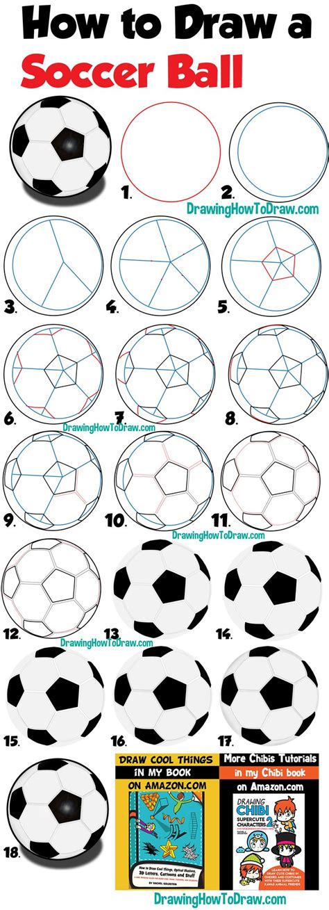 How to Draw a Soccer Ball Easy Step by Step Drawing Tutorial for ...