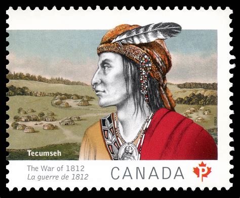 War Chief Tecumseh - Canada Postage Stamp | The War of 1812