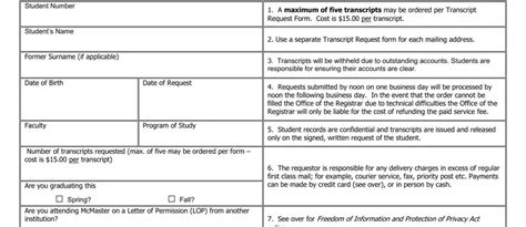 Mcmaster University Transcript PDF Form - FormsPal