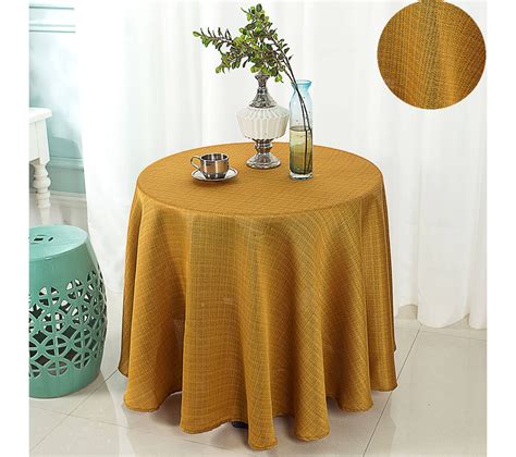 Nappe De Table Ronde Effet Tissé Uni - Ecru - Nappe BUT