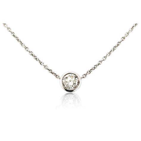 .84ct Diamond Solitaire 18k White Gold Pendant Necklace