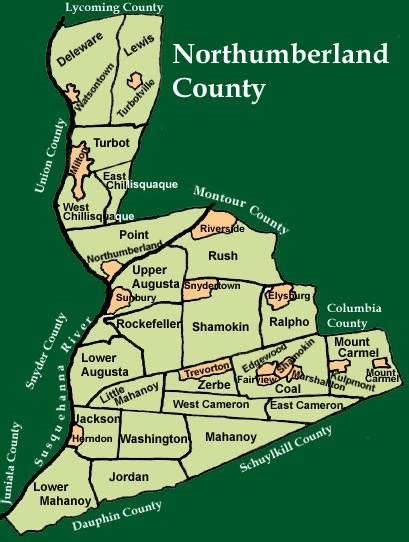 Map Of Northumberland County - Camila Violante