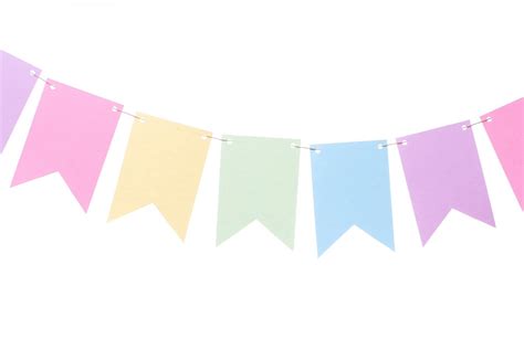 Pastel Rainbow Flag Banner Pastel Bunting Rainbow Garland