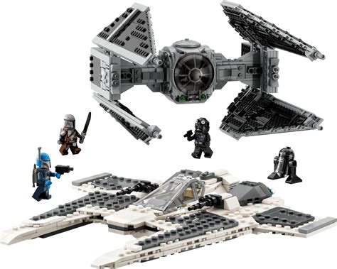 LEGO 75348 Star Wars The Mandalorian Fang Fighter vs TIE Interceptor ...