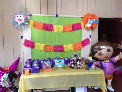 Dora the Explorer 2nd Birthday Party setup | Party setup, 2nd birthday parties, 2nd birthday