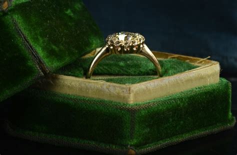 vintage engagement rings unique wedding jewelry 1890s late victorian cluster