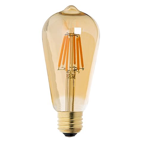 ST18 LED Filament Bulb - Gold Tint Vintage Light Bulb - 40 Watt ...