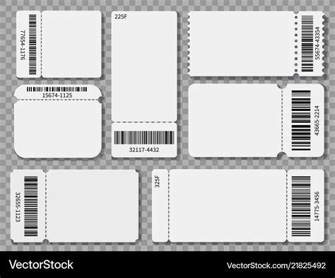 Ticket templates blank admit one festival concert Vector Image