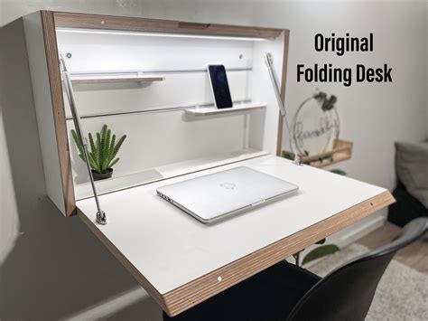 Original Desk Wall Mounted Folding Desk Space Saving Desk Office Desk Secretary Desk Floating ...