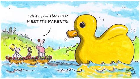 Cartoon - Big Duck Leads Floral Flotilla - Henley Herald