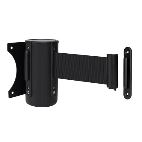 AmazonCommercial Crowd Control Wall Barrier with 96” Black Retractable Belt: Amazon.com ...