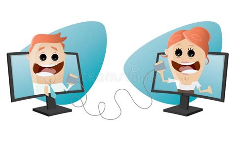 Funny Business Characters with Connection Stock Vector - Illustration ...