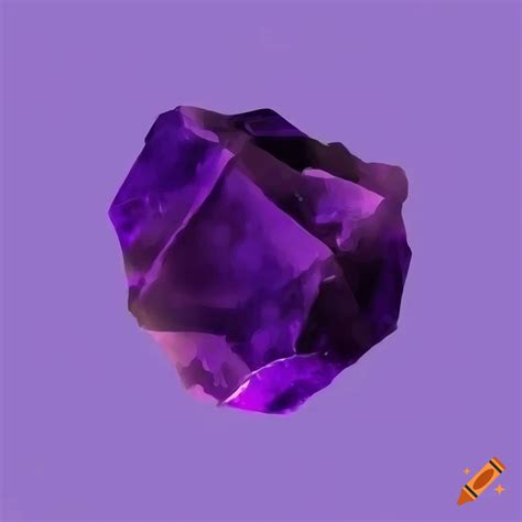 Purple crystal formation clipart with transparent background on Craiyon