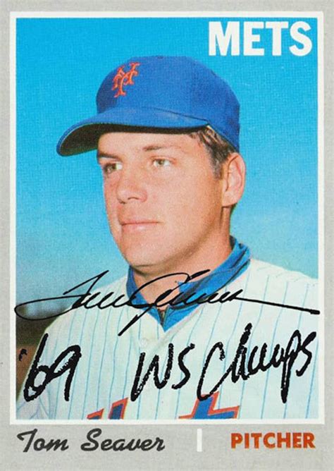 Tom Seaver AUTOGRAPH Any Card Front or Back of Card You Have - Etsy