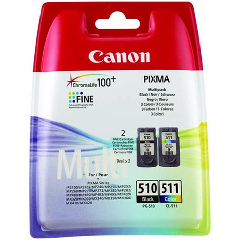 Canon PG510 CL511 - Original Canon PG510 Black & CL511 Tri-Colour