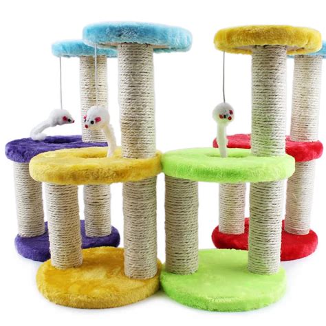 Creative Pet Cat Toy Crazy Cat and mouse Scratcher cat tree arbre a ...