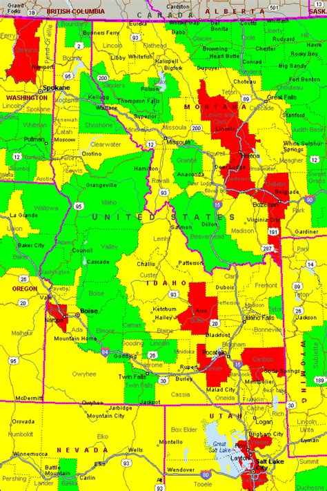 Idaho Air Quality Map