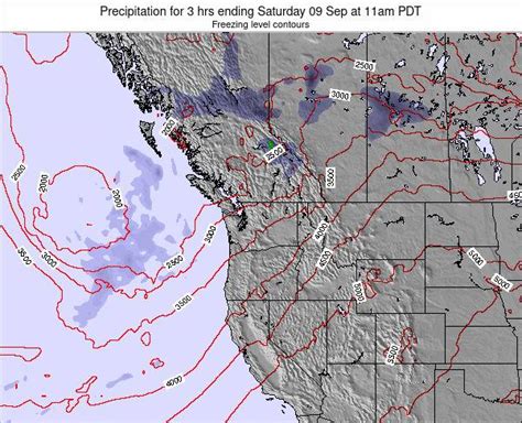 Washington Precipitation for 3 hrs ending Monday 20 Sep at 11am PDT