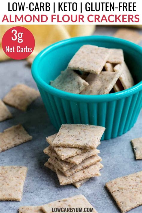 A paleo almond flour cracker low in carbs that tastes similar to wheat ...