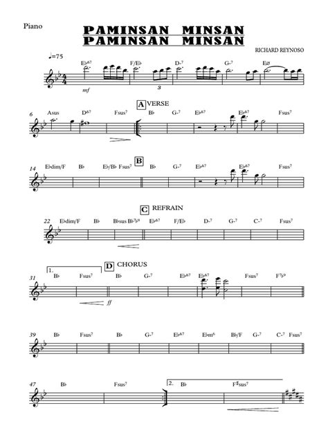 PAMINSAN MINSAN - Piano PDF | PDF