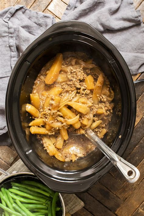 Slow Cooker Hamburger Potato Casserole - The Magical Slow Cooker