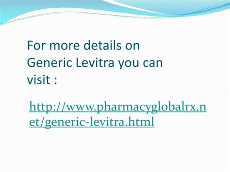 PPT - Generic Levitra PowerPoint Presentation - ID:7139686