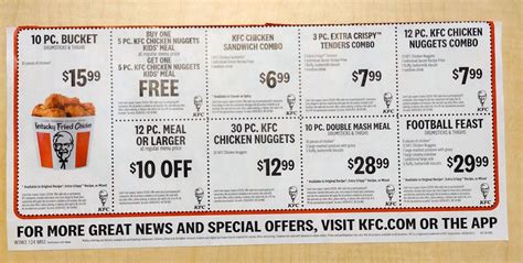 9 KFC Kentucky Fried Chicken Coupons (1 Sheet), NEW Expiration 3/23/2024 | eBay