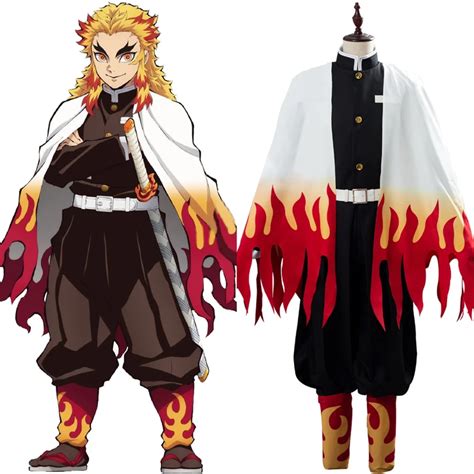 Demon Slayer: Kimetsu no Yaiba Rengoku Kyoujuro/Kyoujurou Outfit Cosplay Costume | Cosplay ...