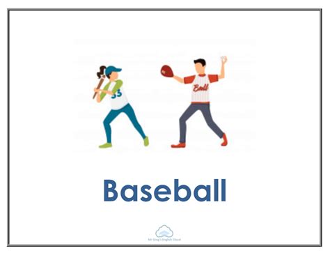 Kindergarten Flashcards: Sports - Mr. Greg's English Cloud