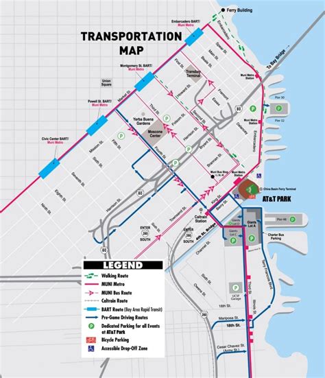 AT&T Park Parking Map - Stadium Parking Guides