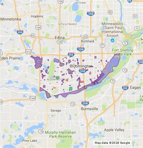 Map of Bloomington, MN Parks and Facilities