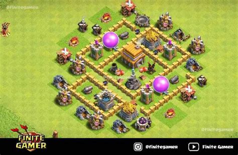 Best Town Hall 5 Farming Base Layout With Links - Finite Gamer Base