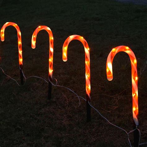 Outdoor Lighted Candy Cane Christmas Lane Pathway Lights– Zincera