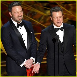 Ben Affleck & ‘Guest’ Matt Damon Present at Oscars 2017, Matt Gets Played Off by Jimmy Kimmel ...