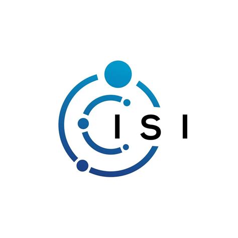 ISI letter technology logo design on white background. ISI creative initials letter IT logo ...