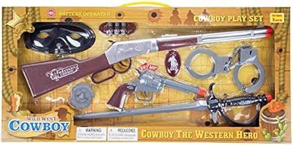 Amazon.com: Realistic Wild West Cowboy Toy Gun Set Role Play Kids Toys ...