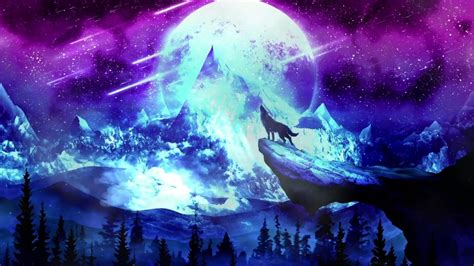 Wolf And Moon Wallpaper