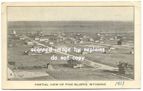 WYOMING Pine Bluffs - Birds Eye View c1913