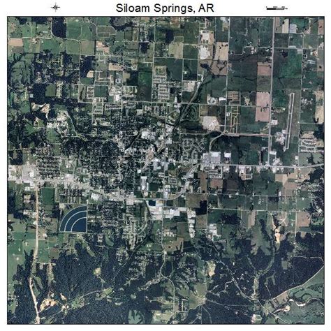 Aerial Photography Map of Siloam Springs, AR Arkansas