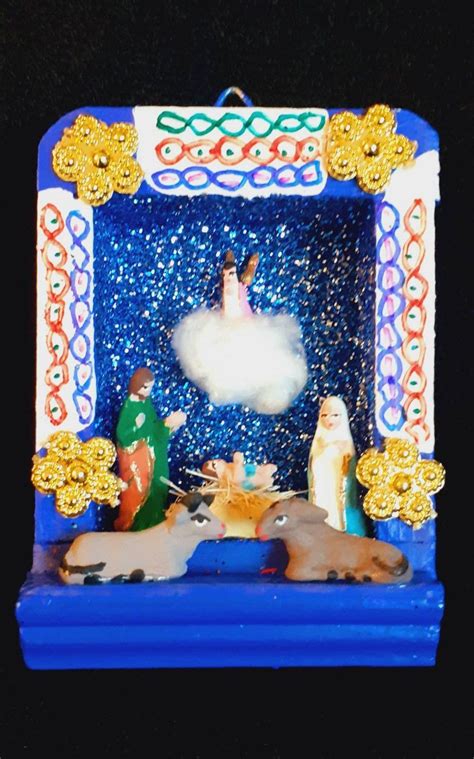 Small Mexican Diorama Nativity Scene Nicho - Etsy in 2023 | Nativity scene, Nativity, Ornament decor