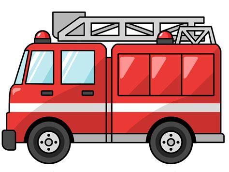 Fire Truck Clipart | Fire trucks, Fire truck party, Fire truck craft