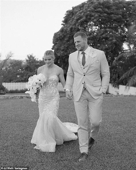 NFL star J.J. Watt shares photos from his Bahamas wedding to soccer star Kealia Ohai