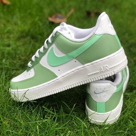 Green Custom Air Force 1's – shecustomize