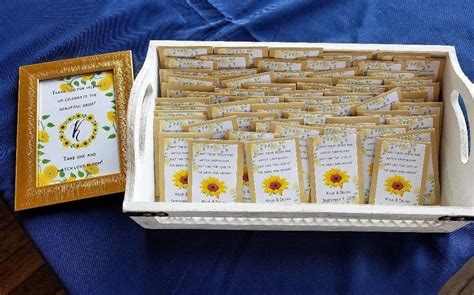 Sunflower Seed Packets Wedding Favor Bridal Shower Favor | Etsy