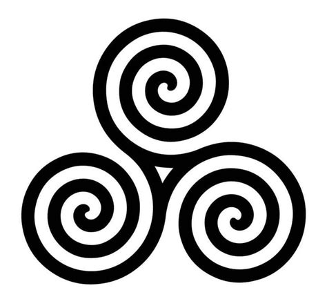 Spiral knot - three-sided knot which stands for water, fire and earth ...