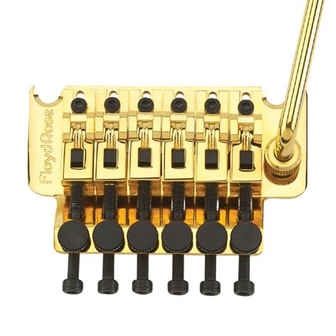 Floyd Rose Original Double Locking Tremolo System with R3 Nut (Gold) - Glued to Music