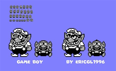 Edited Super Mario Land 2 Wario sprites by ericgl1996 on DeviantArt