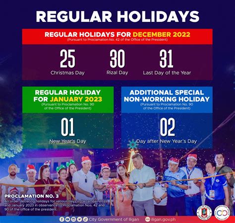 Regular Holidays for December – Iligan News